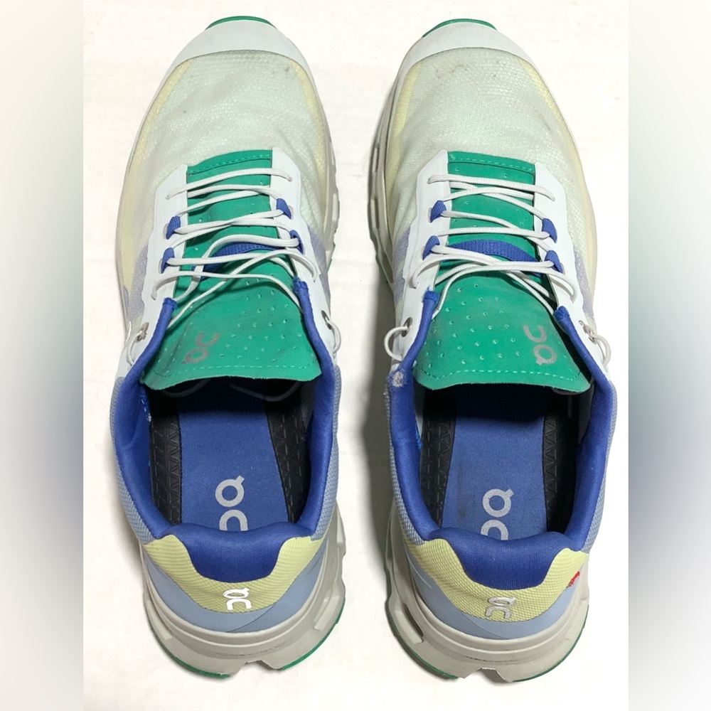 On Running Men's White, Green & Blue Athletic Shoes - Picture 6 of 11